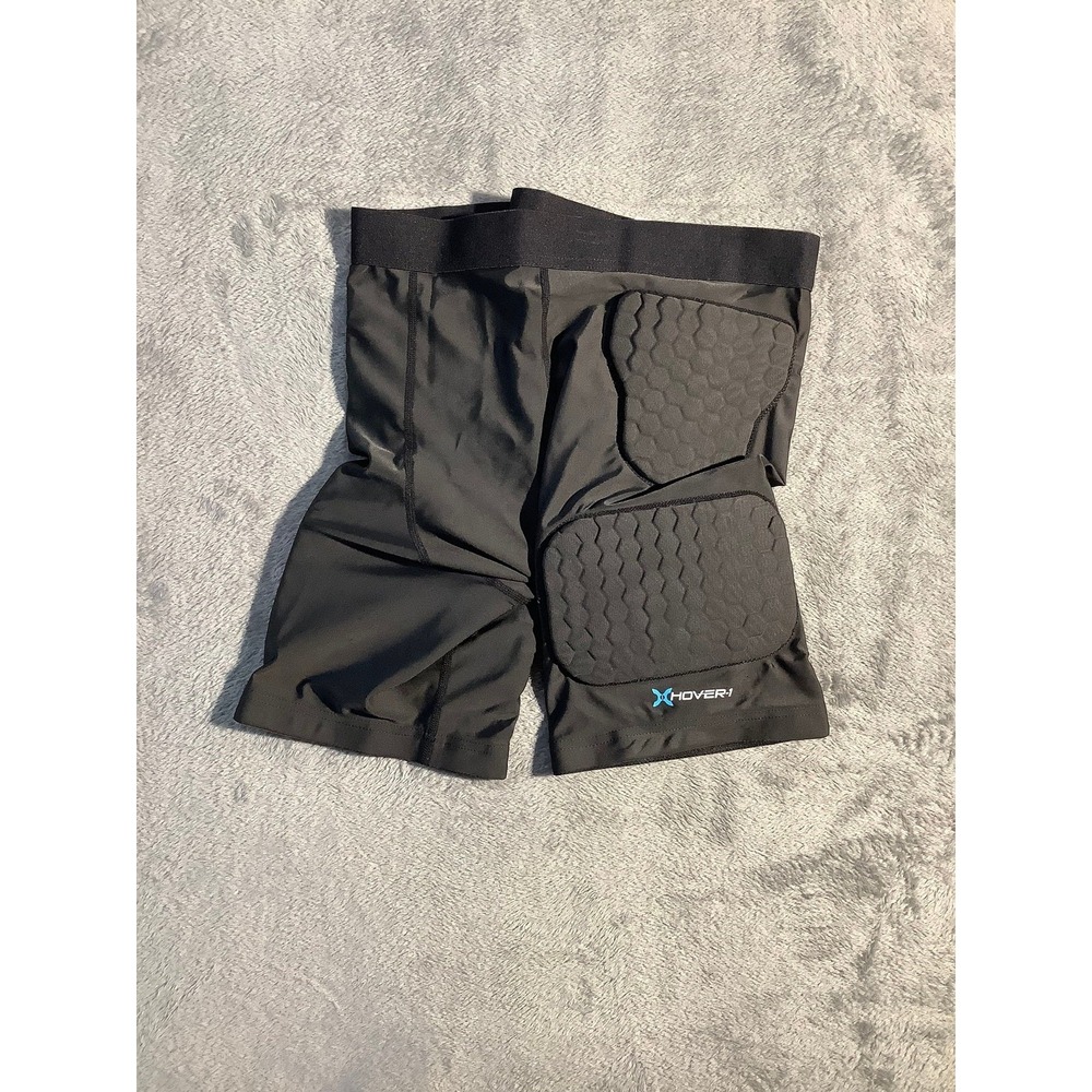 Hover-1 Men's Padded Compression Shorts Black Size L Football Protective Gear